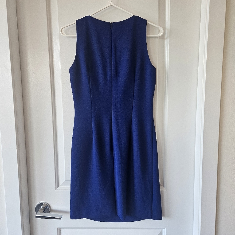 Vintage Joseph Ribkoff Blue Mini Dress Petite Size 4 - Picture 8 of 8